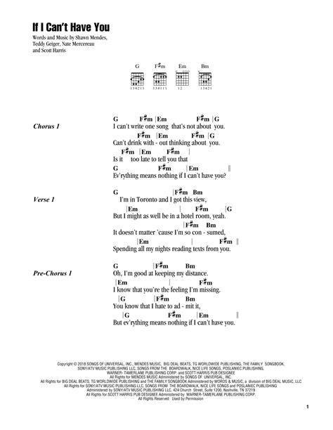 If I Can't Have You by Shawn Mendes - Guitar Chords/Lyrics - Guitar Instructor