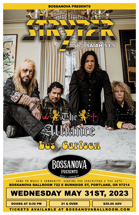 STRYPER // THE FINAL BATTLE TOUR 2023 PDX Tickets at Bossanova Ballroom in Portland by Bossanova ...