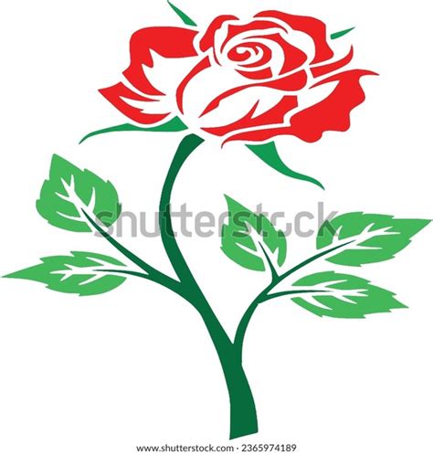 Red Rose Vector Free Download Stock Vector (Royalty Free) 2365974189 ...