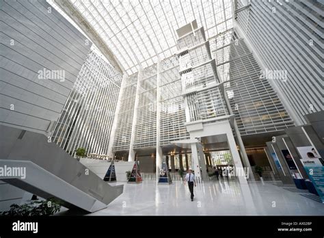 World Bank Group HQ main building atrium interior Washington DC USA ...