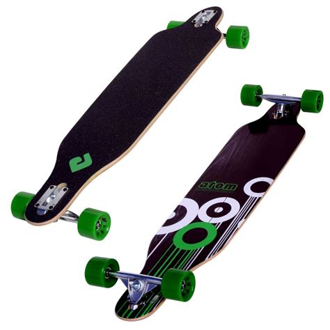 Atom 41" Drop-Through Longboard - Green - California Kiteboarding