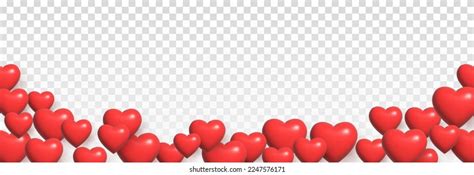 Vector Realistic Heart Png Frame Hearts Stock Vector (Royalty Free ...