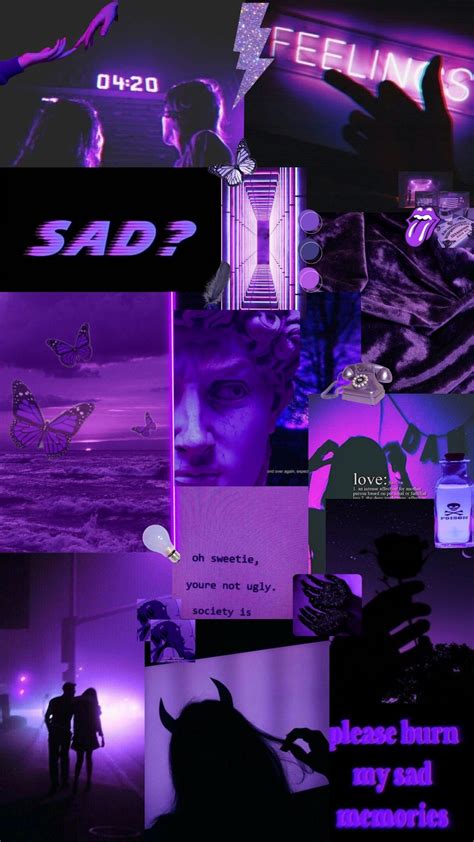 Black Desktop Purple Aesthetic Wallpapers