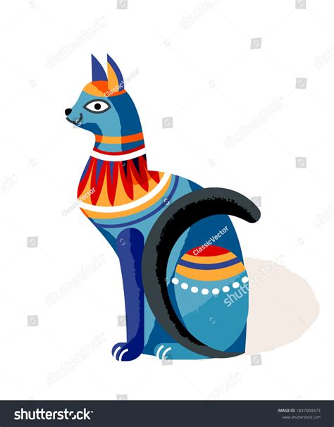 Ancient Egypt Cat Patterns Egyptian Symbol Stock Vector (Royalty Free) 1847000473 | Shutterstock