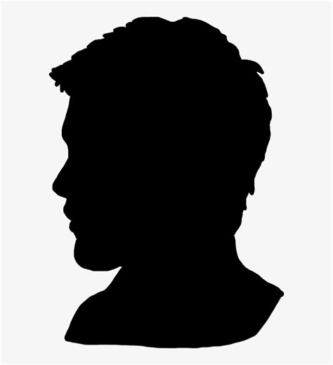 Young Man's Face Silhouette Silhouette Clip Art, Male - Silhouette Of A Boys Face Transparent ...