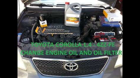 How to change oil and oil filter - Toyota Corolla 1.4 VVTi - 4ZZ-FE - YouTube