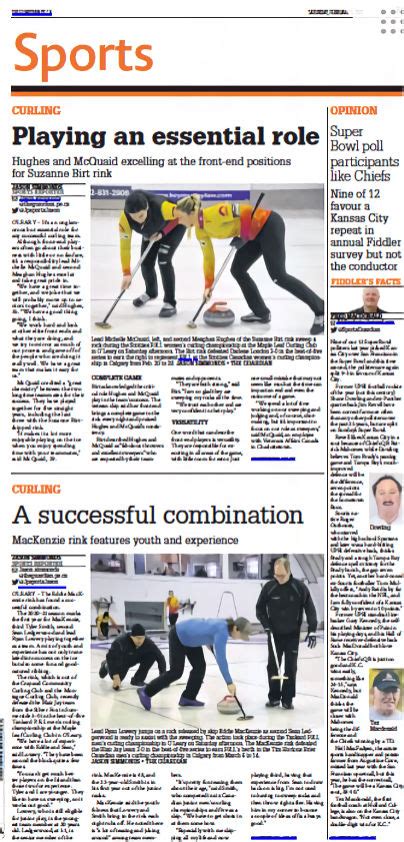 Curling takes over the PEI Guardian sports page today | PEICurling.com