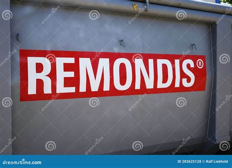 Closeup of Sign at Container with Logo Lettering of Remondis Recycling Company Editorial Stock ...