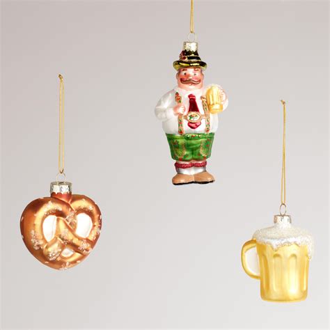 Germany Glass Ornaments, Set of 3 | World Market | Unique christmas ...