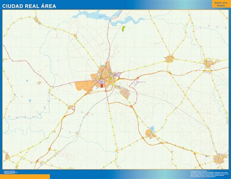 Strade mappa Ciudad Real Spagna | Mappe mondo Netmaps