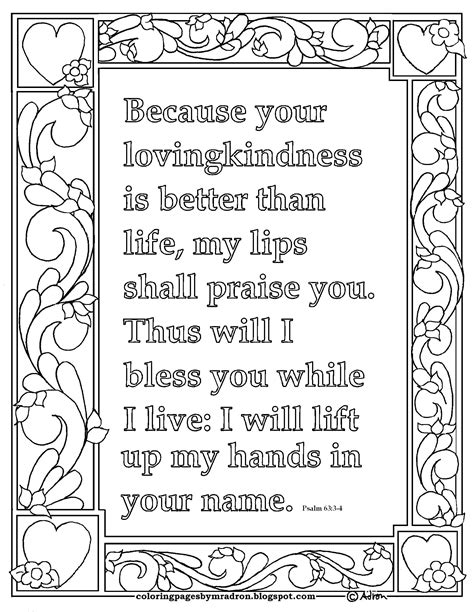 Psalm 63 3 4 free print and color page your lovingkindness is better than life bible verse – Artofit