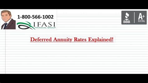 Deferred Annuity Rates - Deferred Annuity Rates Explained - YouTube