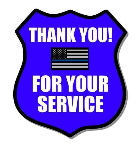 Thank you Support Police Law Enforcement blue color flag sticker decal 4" Inches | eBay