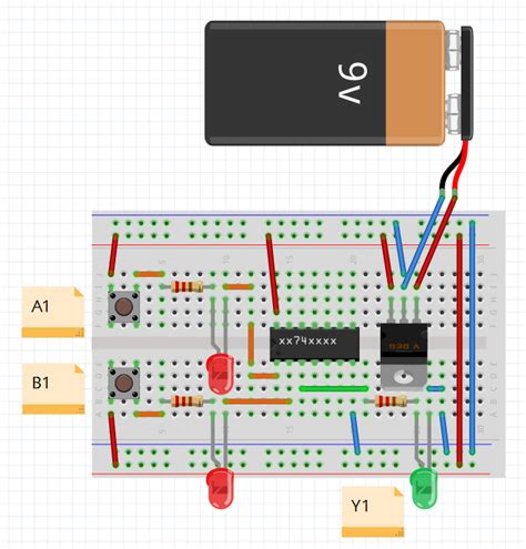 arduino uno - Hardware logic gates for a simple demo with LEDs - Arduino Stack Exchange