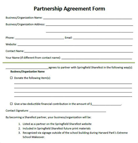 FREE 15+ Sample Partnership Agreement Templates in PDF | MS Word ...