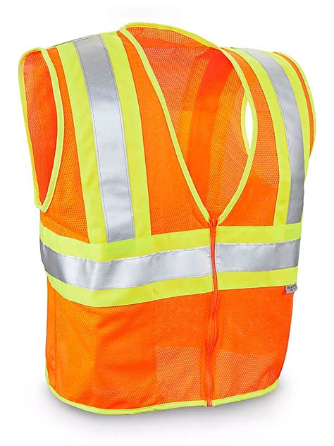 Class 2 Deluxe Hi-Vis Safety Vest - Orange, L/XL S-14711O-L - Uline