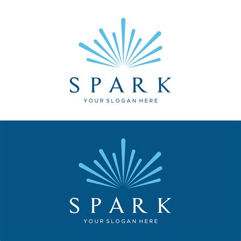 Creative colorful spark logo template design in modern style. Logotype for business, brand ...