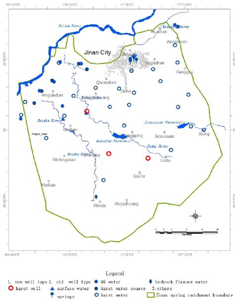 Locations of groundwater quality monitoring sites | Download Scientific ...