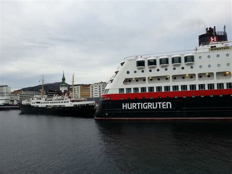 4 Hurtigruten Ships in Bergen