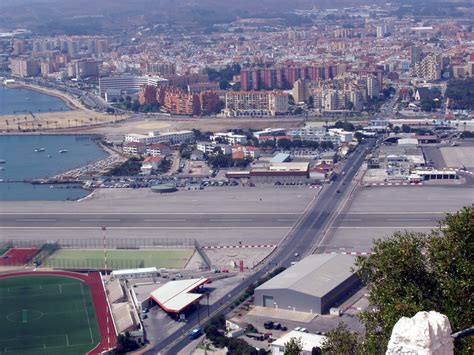 View of La Línea de la Concepción as seen from the Rock of Gibraltar in ...