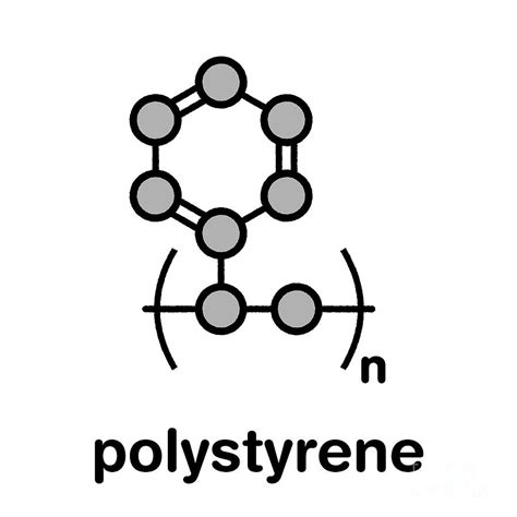 Polystyrene Plastic Chemical Structure Photograph by Molekuul/science ...