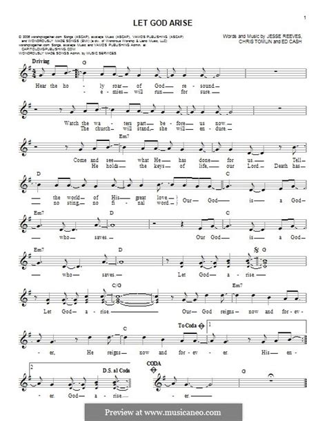 Let God Arise by C. Tomlin, E. Cash, J. Reeves - sheet music on MusicaNeo