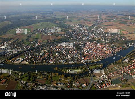 Aerial picture, Kitzingen, Main River, Bavaria, Germany, Europe Stock Photo - Alamy