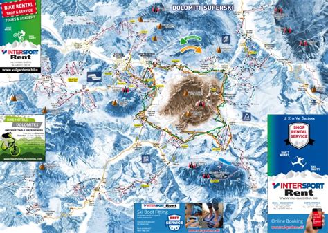 new ski map dolomiti superski + piste map › Val Gardena Ski