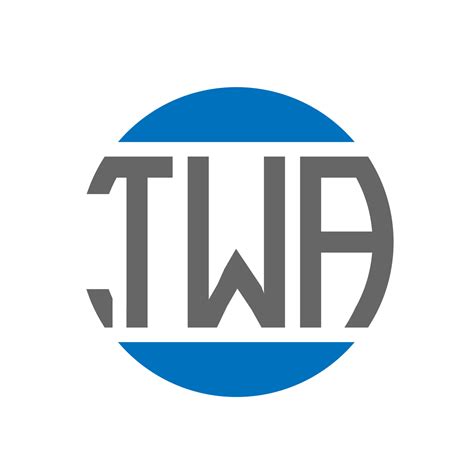 TWA letter logo design on white background. TWA creative initials circle logo concept. TWA ...