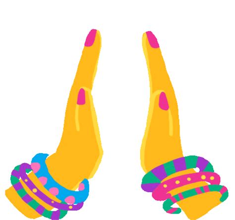 Hands Come Together To Say Namaste Sticker - Diwali Sparkles Mubarak ...