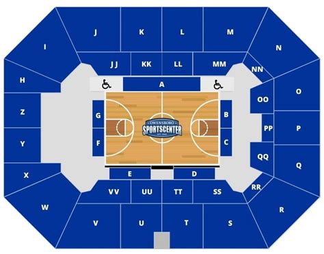 Seating Map – Owensboro Sportscenter – Owensboro, Ky.