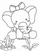 Elephant Coloring Pages For Toddlers sketch template