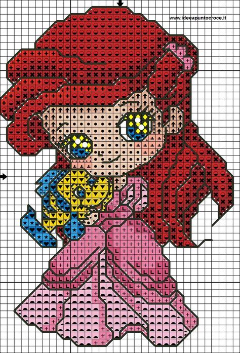 17 Best images about Cross stitch disney princesses -- Ariel on Pinterest | Perler bead patterns ...