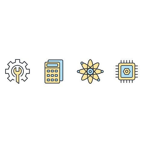 STEM icons set . STEM pack symbol vector elements for infographic web 9484523 Vector Art at Vecteezy