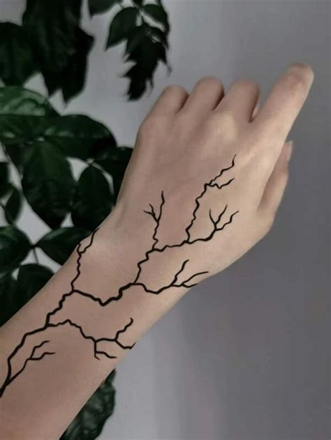 Temporary Tattoos LIGHTNING Bolt Hand Tattoos Neck Tattoos - Etsy