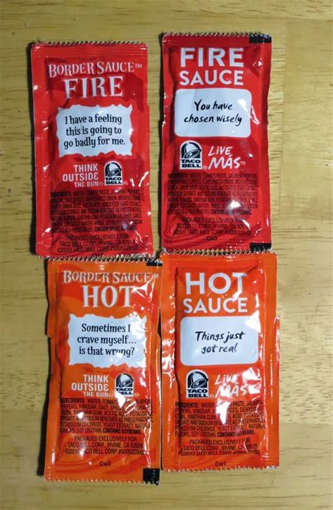 Taco Bell Sauce Packets Sayings - tattoototattoos