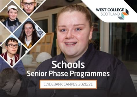 West College Scotland - Schools Senior Phase Programmes Clydebank 2021