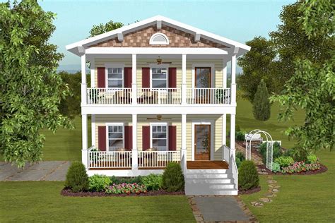 Plan 20145GA: Narrow 2-Story House Plan with Drive-Under Garage | Craftsman style house plans ...