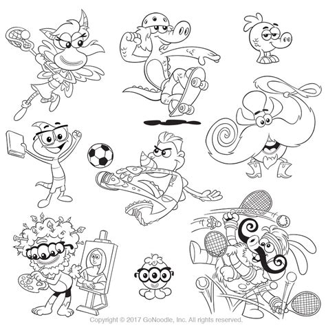 Gonoodle Characters Coloring Pages