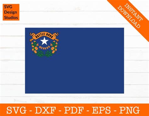 Nevada Flag Svg Nevada State Flag Svg PNG DXF Cricut - Etsy