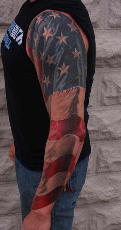 American Flag Sleeve by Larry Brogan: TattooNOW