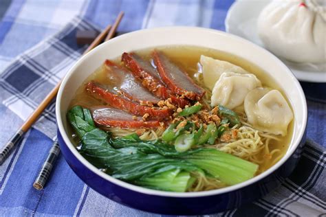 Wonton and Char Siu Pork Noodle Soup - Ang Sarap