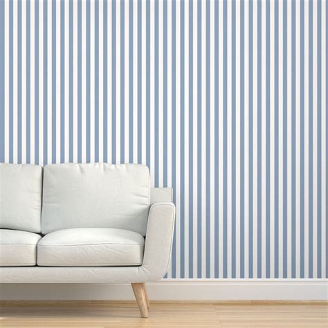 Baby Blue Stripes Wallpaper for Bedroom, Baby Boys Nursery, Living Room, Bathroom. Peel and ...