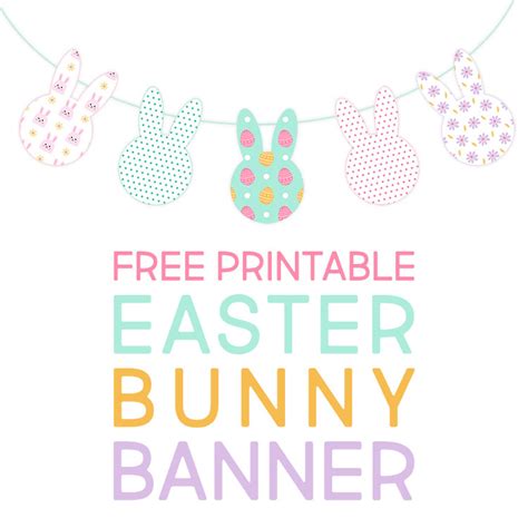 Free Printable Easter Bunny Banner - The Cottage Market