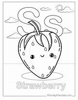 Coloring Pages Strawberry sketch template