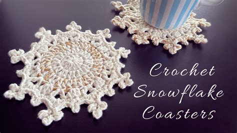 Crochet SnowFlake Coaster Tutorial | Crochet snowflakes, Christmas ...