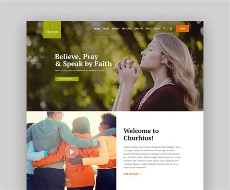 $99 Websites + Website Design: 20+ Best WordPress Church Templates 2021 ...