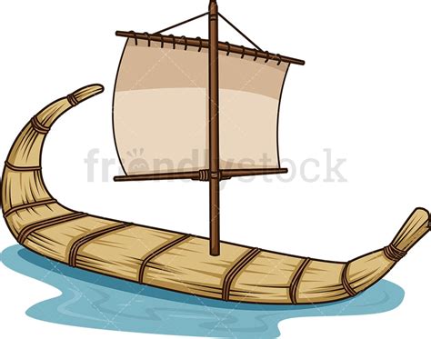 Ancient Egyptian Boat Cartoon Vector Clipart - FriendlyStock