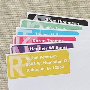 Large Personalized Return Address Labels - Monogram