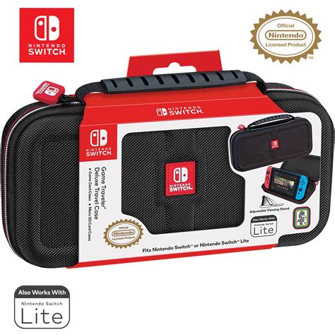 RDS Industries Game Traveler Deluxe Travel Case for Nintendo Switch or Switch Lite, Black ...